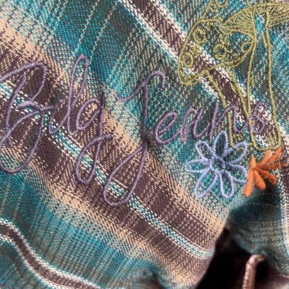 NWT Urban Outfitters BDG Patchwork Brown/Green Plaid Velvet Oversized Women’s M - Picture 11 of 13